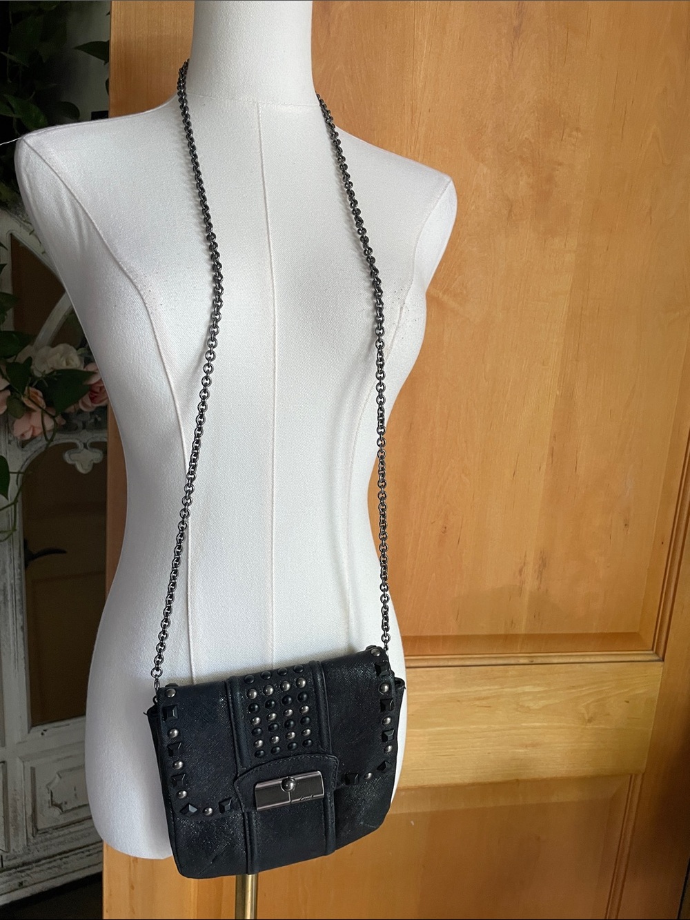 Coach KRISTIN Studded Crossbody Bag Chain Strap Two Hangtags Collector Piece - Picture 3 of 14